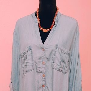 Chambray Shirt Dress